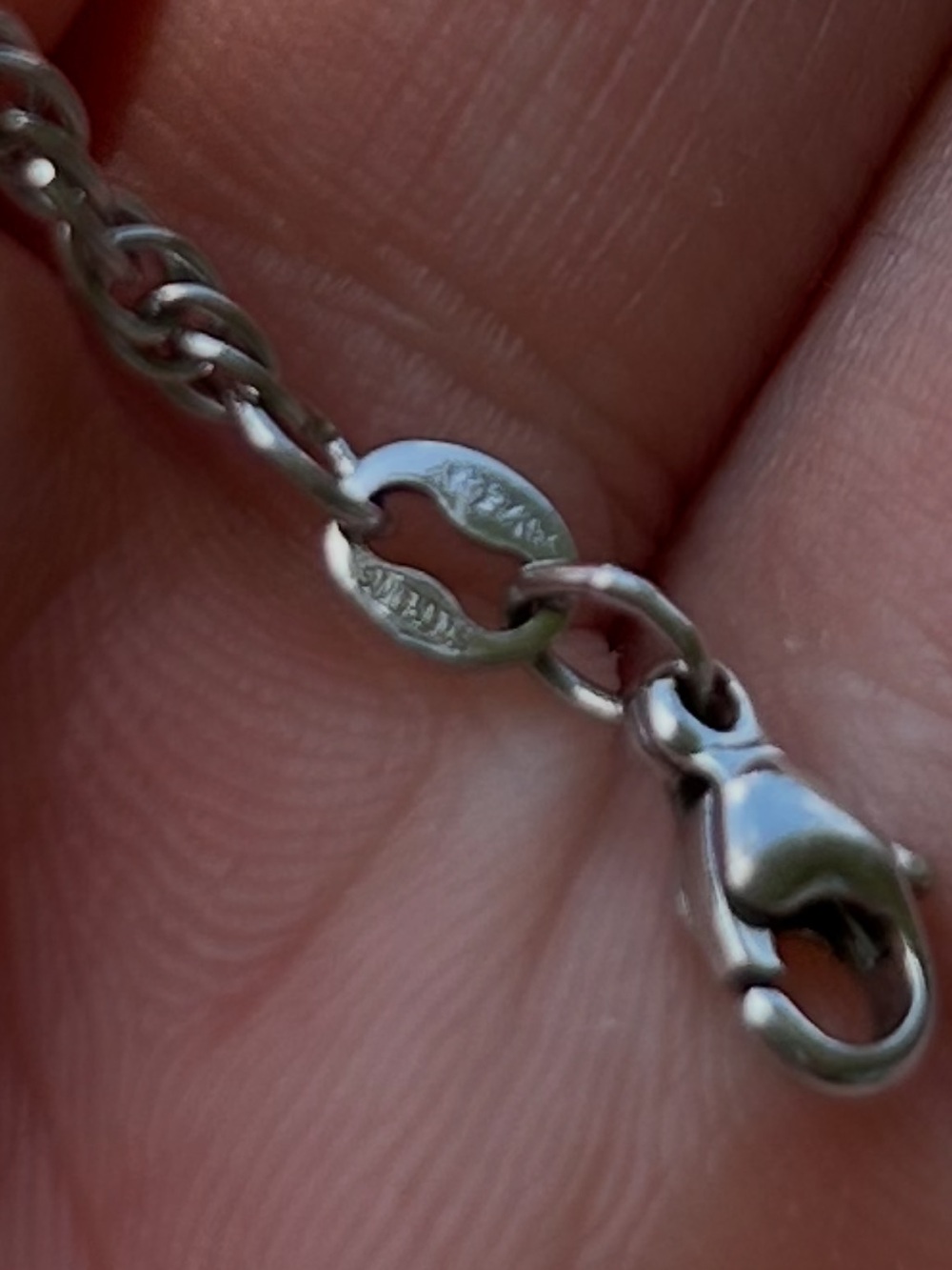 James Avery Retired Sterling Silver Rope Chain Bracelet 7 inches - Picture 2 of 4